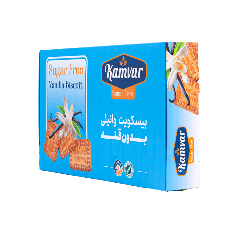 بیسکوییت وانیلی بدون قند کامور