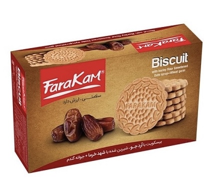 بیسکوییت جوانه گندم با شهد خرما۵۰۰ گرمی
