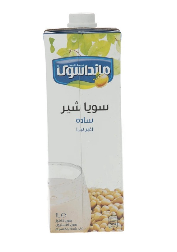 شیرسویا ساده مانداسوی مقدار 1 لیتر