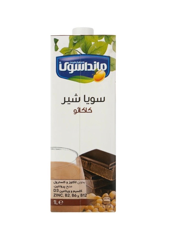 شیر سویا با طعم کاکائو مانداسوی - 1 لیتر
