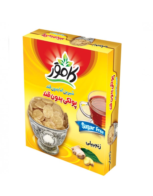 پولکی بدون قند زنجبیلی کامور