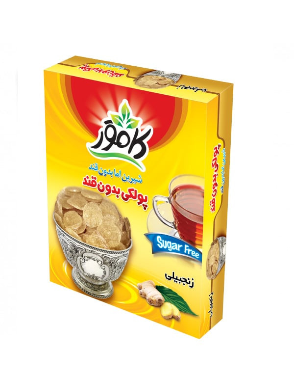 پولکی بدون قند زنجبیلی کامور