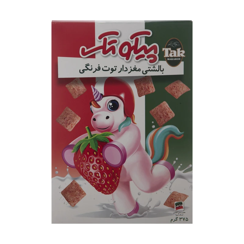 پیکوتک بالشتی مغزدار توت فرنگی تک ماکارون - 375 گرم