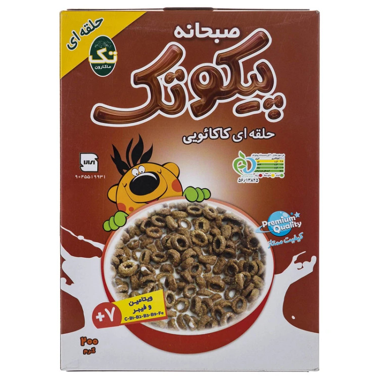 پیکوتک حلقه ای کاکائویی تک ماکارون - 200 گرم